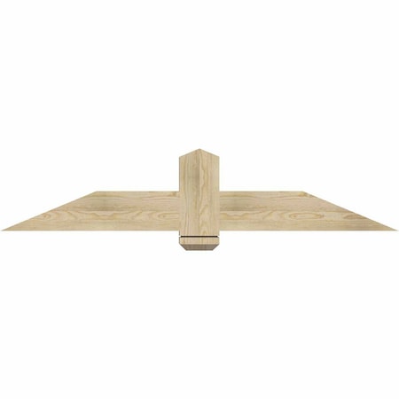 Ekena Millwork Eugene Rough Sawn Timber Gable Bracket, Douglas Fir, 60"W x 12"H x 4"D x 6"F, 5/12 Pitch GBW060X12X0406EUG00RDF